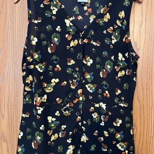 Cabi Flamo Top Sz M Black w multicolor print